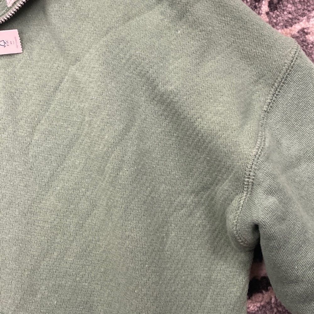 Madewell MWL Airyterry Quarter-Zip Supercrop Sweatshirt - Picture 8 of 9